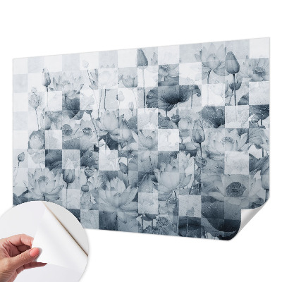 Baby room wall mural Lotus flowers