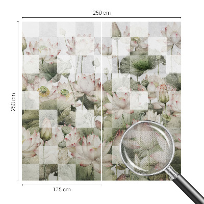 Peel and stick wall mural Lotus patterns