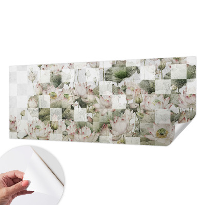 Peel and stick wall mural Lotus patterns
