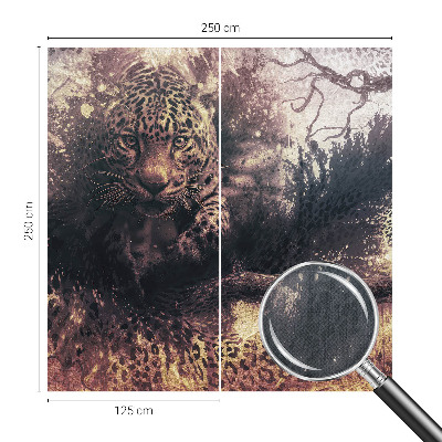 Peel and stick wallpaper mural with a forest theme