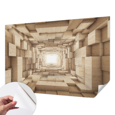 Self-adhesive photo wallpaper Wooden tunnel