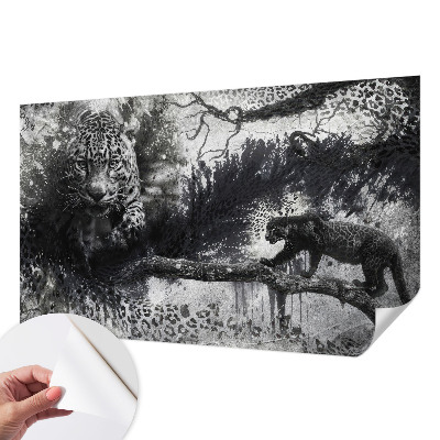 Self-adhesive wall mural Abstract leopards
