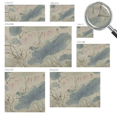 Peel and stick wall mural for living room Lotus leaves