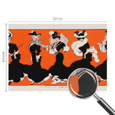 Peel and stick wall mural for bedroom featuring women's outfits