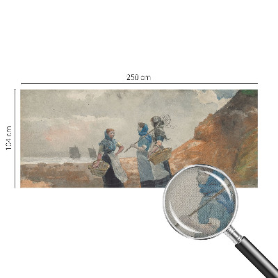 Peel and stick wall mural for kids' room with a serene coastal scene