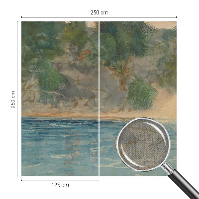 3D photo wallpaper mural Tropical shore