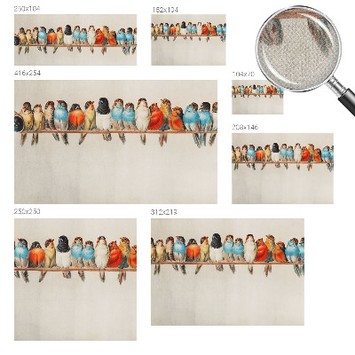 Peel and stick wallpaper mural Birds on a branch