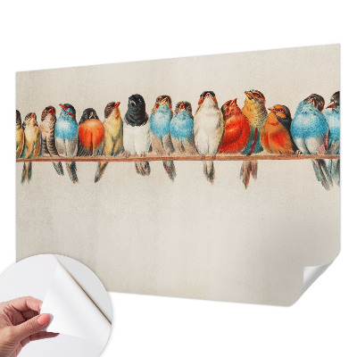 Peel and stick wallpaper mural Birds on a branch