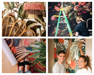 Peel and stick wallpaper mural Birds on a branch