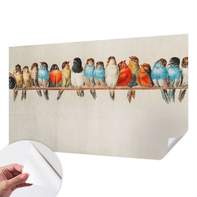 Peel and stick wallpaper mural Birds on a branch