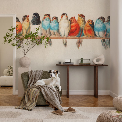 Peel and stick wallpaper mural Birds on a branch