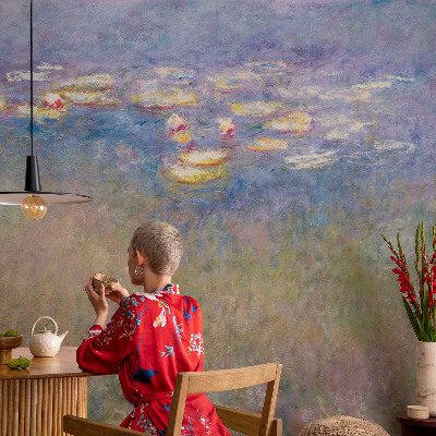 Self-adhesive photo wallpaper with a water lilies motif
