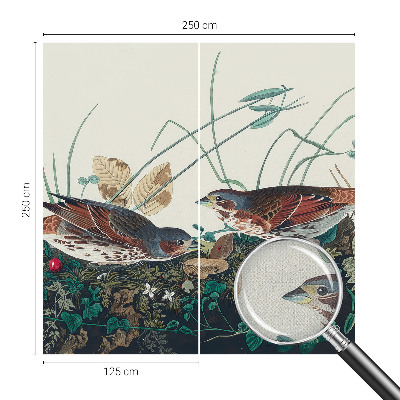 Removable wall mural wallpaper with a nature-inspired charm