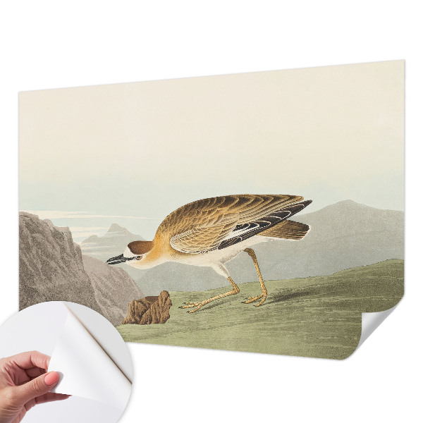 Peel and stick wall mural for living room Mountain bird