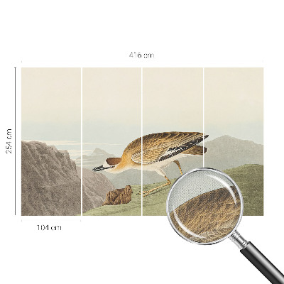 Peel and stick wall mural for living room Mountain bird
