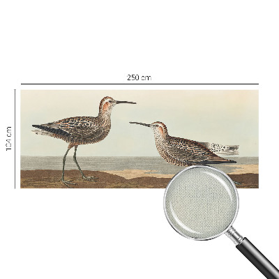 Removable wall mural featuring bird silhouettes