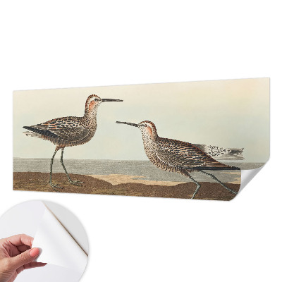 Removable wall mural featuring bird silhouettes