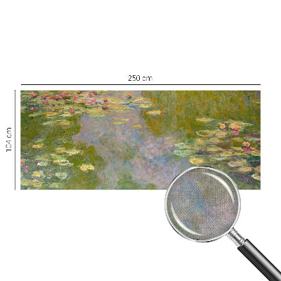 Peel and stick wall mural for kids' room with a water lily motif