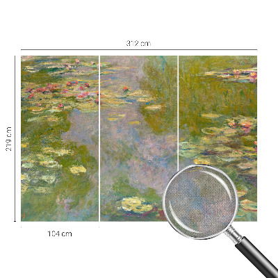 Peel and stick wall mural for kids' room with a water lily motif