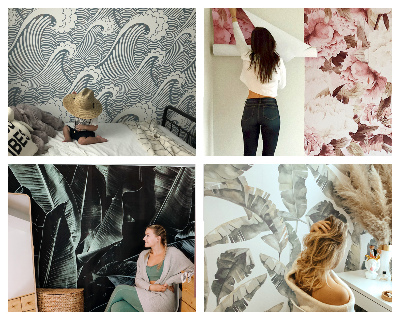 Peel and stick wall mural for kids' room Water lilies