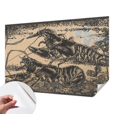 3D wall mural Water crayfish