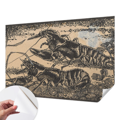 3D wall mural Water crayfish