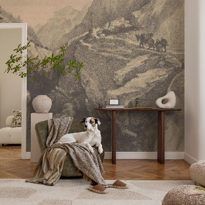 3D photo wallpaper mural Picturesque mountains