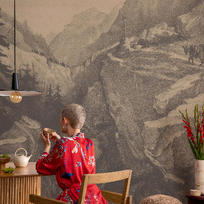 3D photo wallpaper mural Picturesque mountains