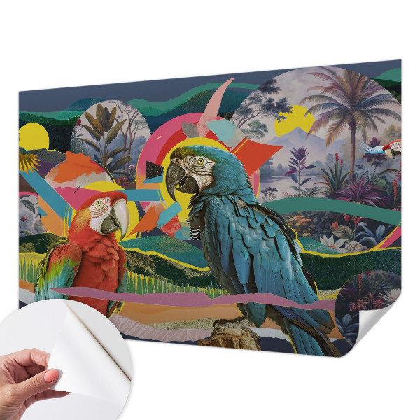 Nursery wall mural Exotic birds