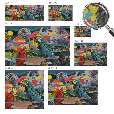 Nursery wall mural Exotic birds