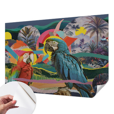 Nursery wall mural Exotic birds