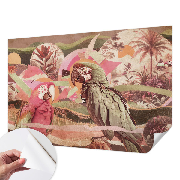Peel and stick wall mural Tropical birds