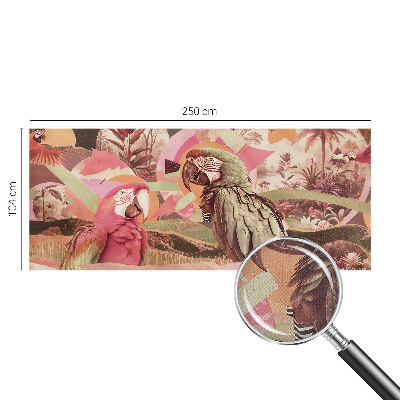 Peel and stick wall mural with a tropical birds design