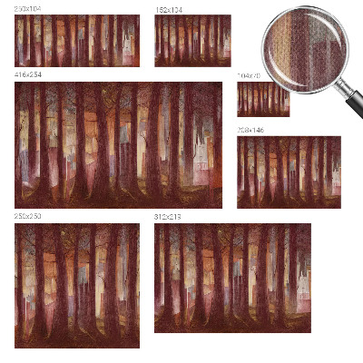 Self-adhesive wall mural with a mysterious landscape motif