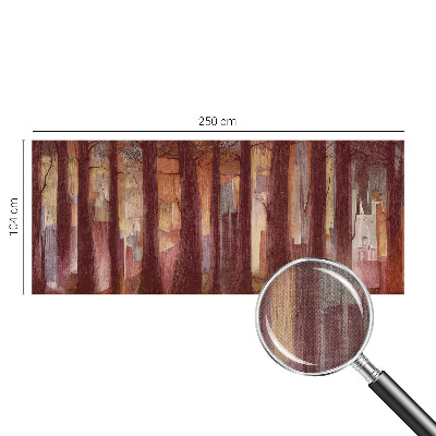 Self-adhesive wall mural with a mysterious landscape motif