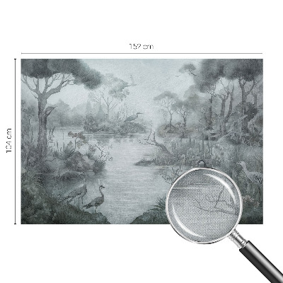 Peel and stick wallpaper mural with a natural scenery design