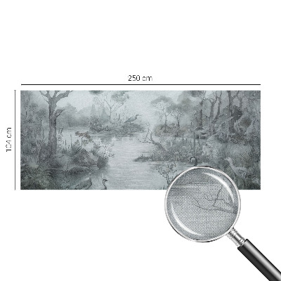 Peel and stick wallpaper mural with a natural scenery design