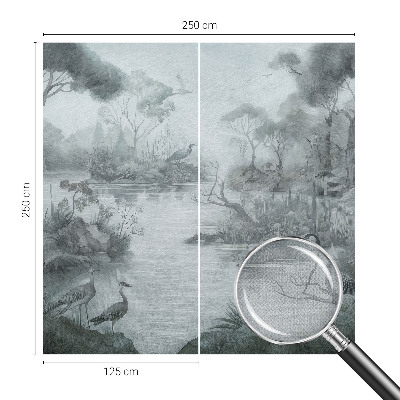 Peel and stick wallpaper mural with a natural scenery design