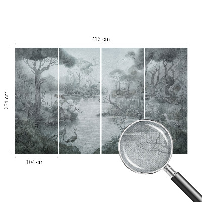 Peel and stick wallpaper mural with a natural scenery design