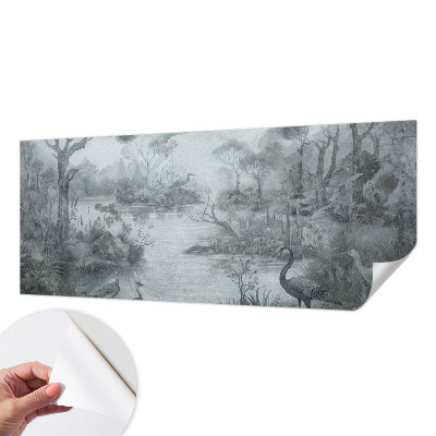 Peel and stick wallpaper mural with a natural scenery design