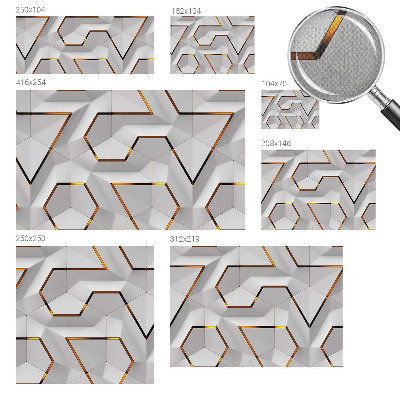 Baby room wall mural with a modern geometric design