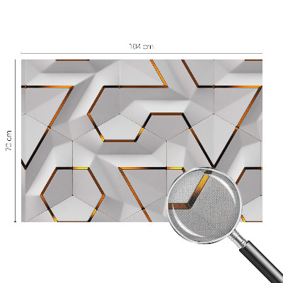 Baby room wall mural with a modern geometric design