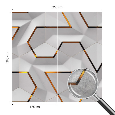 Baby room wall mural with a modern geometric design