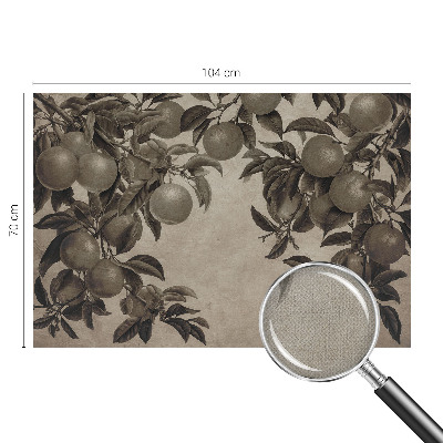 Self-adhesive photo wallpaper with a fruit pattern