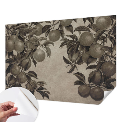Self-adhesive photo wallpaper with a fruit pattern