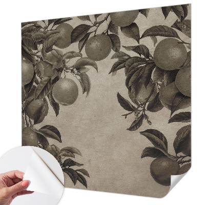 Self-adhesive photo wallpaper with a fruit pattern