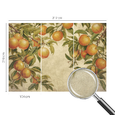 Stick-on wall mural with a fruit branches motif