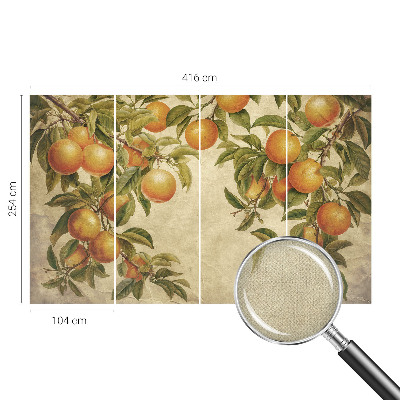 Stick-on wall mural with a fruit branches motif