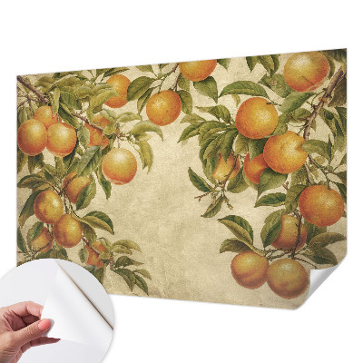 Stick-on wall mural with a fruit branches motif