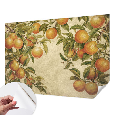 Stick-on wall mural with a fruit branches motif